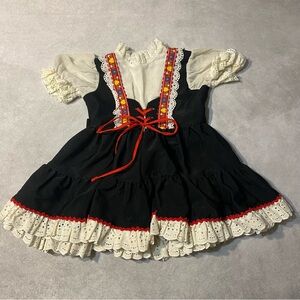 Baby Girl Toddler Bavarian-style Dirndl Dress Oktoberfest Fancy Holiday Black
